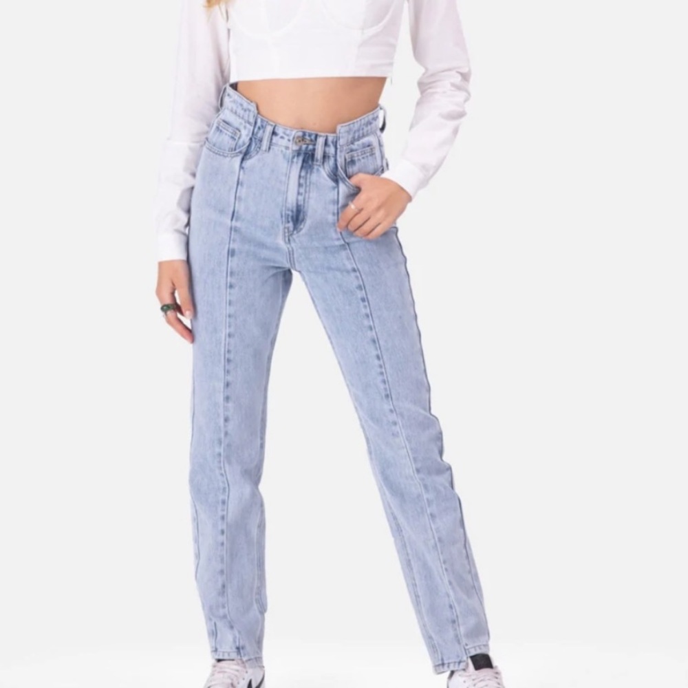 Adika Brokes Asymmetrical Mom Jean size small